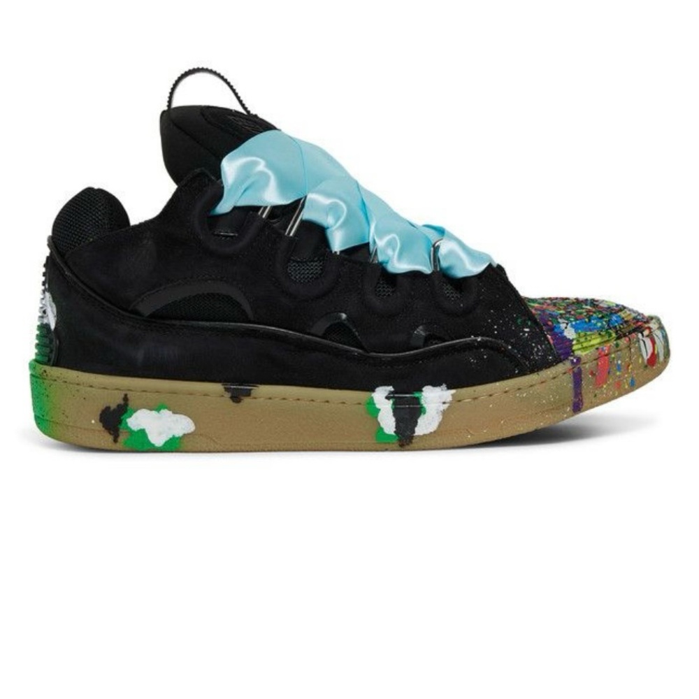 Lanvin Black and Multicolor Athletic Shoes
